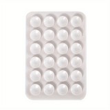 Support universel pour smartphone - Fixation autocollante en silicone avec ventouses - Blanc