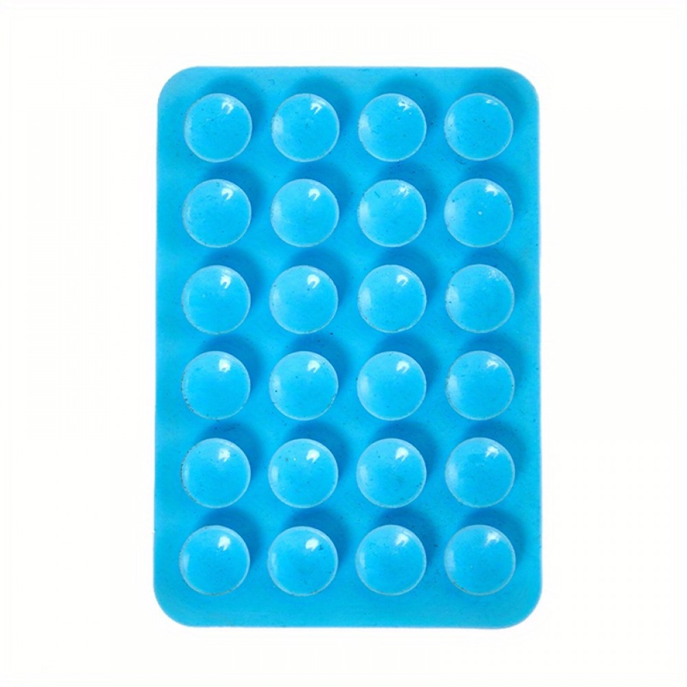 Support universel pour smartphone - Fixation autocollante en silicone avec ventouses - Bleu clair