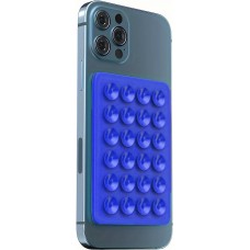 Support universel pour smartphone - Fixation autocollante en silicone avec ventouses - Bleu foncé