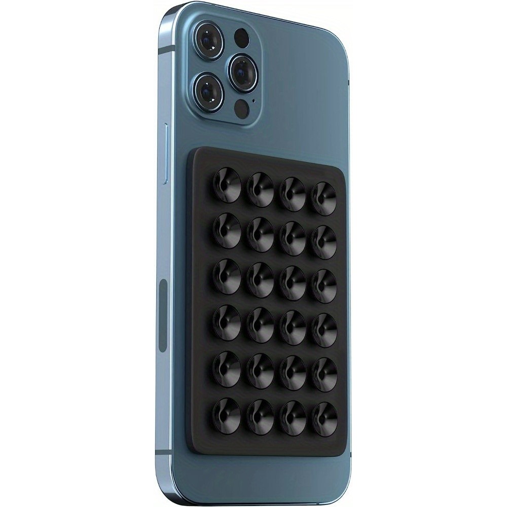 Support universel pour smartphone - Fixation autocollante en silicone avec ventouses - Noir