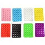 Support universel pour smartphone - Fixation autocollante en silicone avec ventouses - Rose