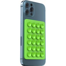 Support universel pour smartphone - Fixation autocollante en silicone avec ventouses - Vert