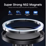 Support universel téléphone voiture pare-brise magnétique MagSafe ultra fort réglable - Noir