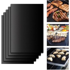 Tapis de cuisson barbecue (BBQ) grillades résistants à la chaleur pour viande, poisson et légumes (5 pièces)