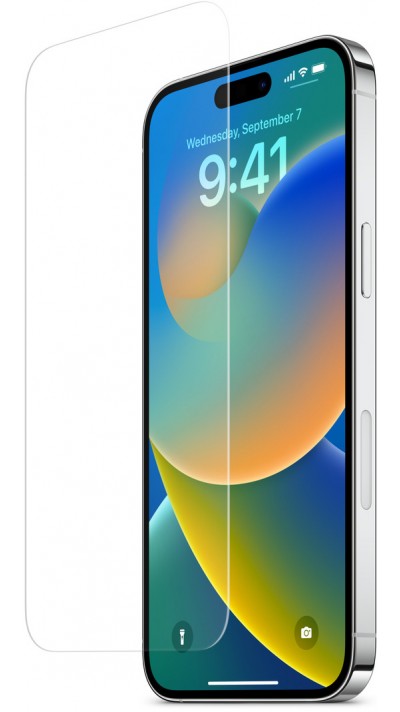 Tempered Glass iPhone 15 Plus - Vitre de protection d'écran en verre trempé