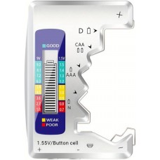 Testeur de piles universel intelligent avec affichage LED intégré de la charge des piles - Argent