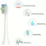 Têtes de brosse à dents de remplacement diamond clean Philips Sonicare (pack de 8, pas d'origine Philips) - Blanc