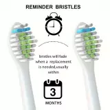 Têtes de brosse à dents de remplacement diamond clean Philips Sonicare (pack de 8, pas d'origine Philips) - Blanc