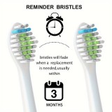 Têtes de brosse à dents de remplacement diamond clean Philips Sonicare (pack de 8, pas d'origine Philips) - Noir