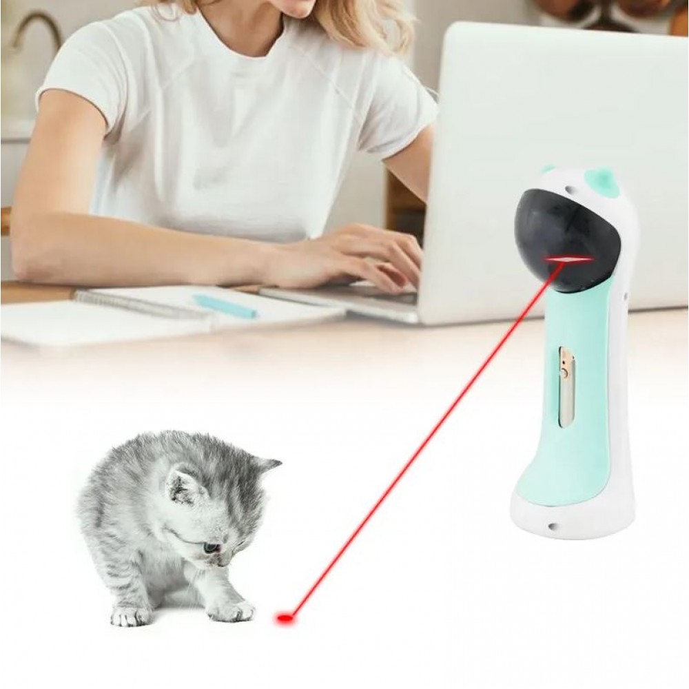 Tour laser automatisée Jouet de divertissement pour chats Piles AA