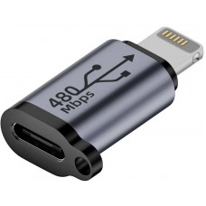 USB-C vers Lightning - Adaptateur de charge de haute qualité Connecteur Transfert de données 480Mbps Aluminium