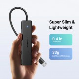 Ugreen Hub USB-A à 4 ports Multiport Highspeed 5Gbps extra plat 4x USB-A 3.0 plug and play - Noir