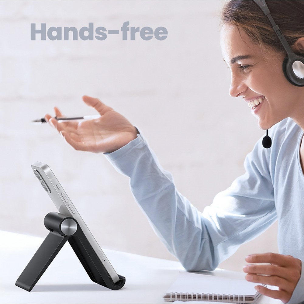 Ugreen universeller, kompakter, eleganter und faltbarer Smartphone & Tablet Halter 95x85mm - Schwarz