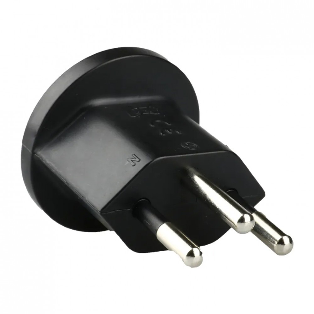 Adaptateur fixe Europe à Suisse - Universal Power Plug Adapter EU/CH - Noir