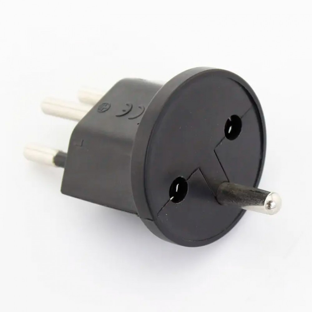 Adaptateur fixe Europe à Suisse - Universal Power Plug Adapter EU/CH - Noir
