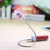Ventilateur flexible avec connexion USB-A - Ventilateur de refroidissement avec jeu de lumières LED intégrée