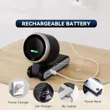 Ventilateur portable pliable rechargeable USB ultra-silencieux 5 vitesses 3600mAh autonomie 10h - Noir