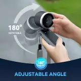 Ventilateur portable pliable rechargeable USB ultra-silencieux 5 vitesses 3600mAh autonomie 10h - Noir