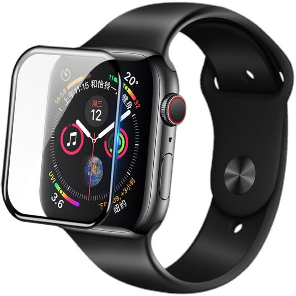 Vitre de protection 3D Tempered Glass noir - Apple Watch 10 (46 mm)