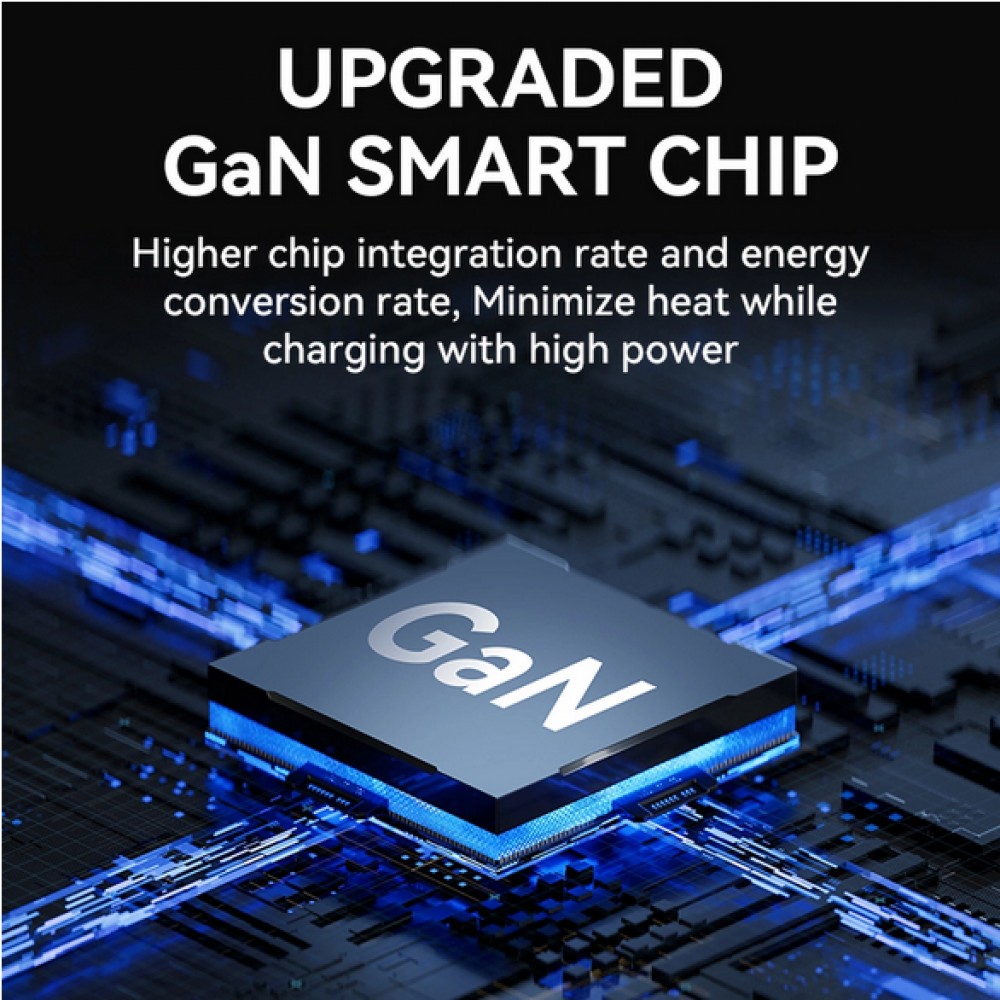 WOZINSKY Multi-adaptateur 140W Fast Charger GaN 5 in 1 Powerbooster 3x USB-C + 2x USB-A  - Noir