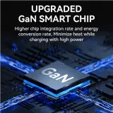WOZINSKY Multi-Adapter 140W Fast Charger GaN 5 in 1 Powerbooster 3x USB-C + 2x USB-A  - Schwarz