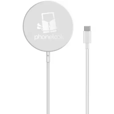 Adaptateur de charge 15W magnétique MagSafe avec port USB-C 1m PhoneLook - Argent