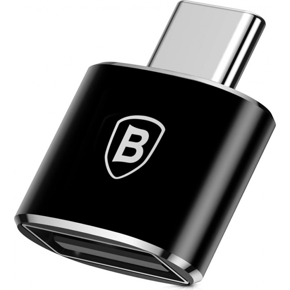 Adaptateur OTG USB-A vers USB-C Mini Baseus pour transfert de données et charge rapide - Noir