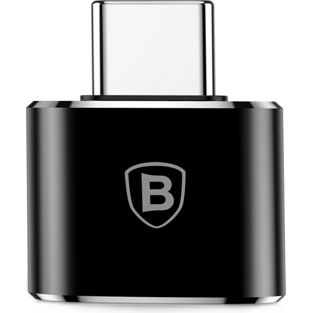 Adaptateur OTG USB-A vers USB-C Mini Baseus pour transfert de données et charge rapide - Noir