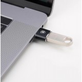Adaptateur OTG USB-A vers USB-C Mini Baseus pour transfert de données et charge rapide - Noir