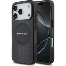 Coque iPhone 17 Pro - AMG Double Layer graphiques transparent MagSafe protection élégante - Noir