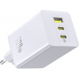 Baseus EnerFill FE11 3 en 1 chargeur mural rapide 2x USB-C / USB-A 100W - Blanc