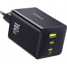 Baseus EnerFill FE11 3 en 1 chargeur mural rapide 2x USB-C / USB-A 100W - Noir