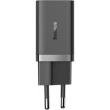 Baseus GaN5 Pro chargeur mural rapide 40W 2x USB-C - Noir