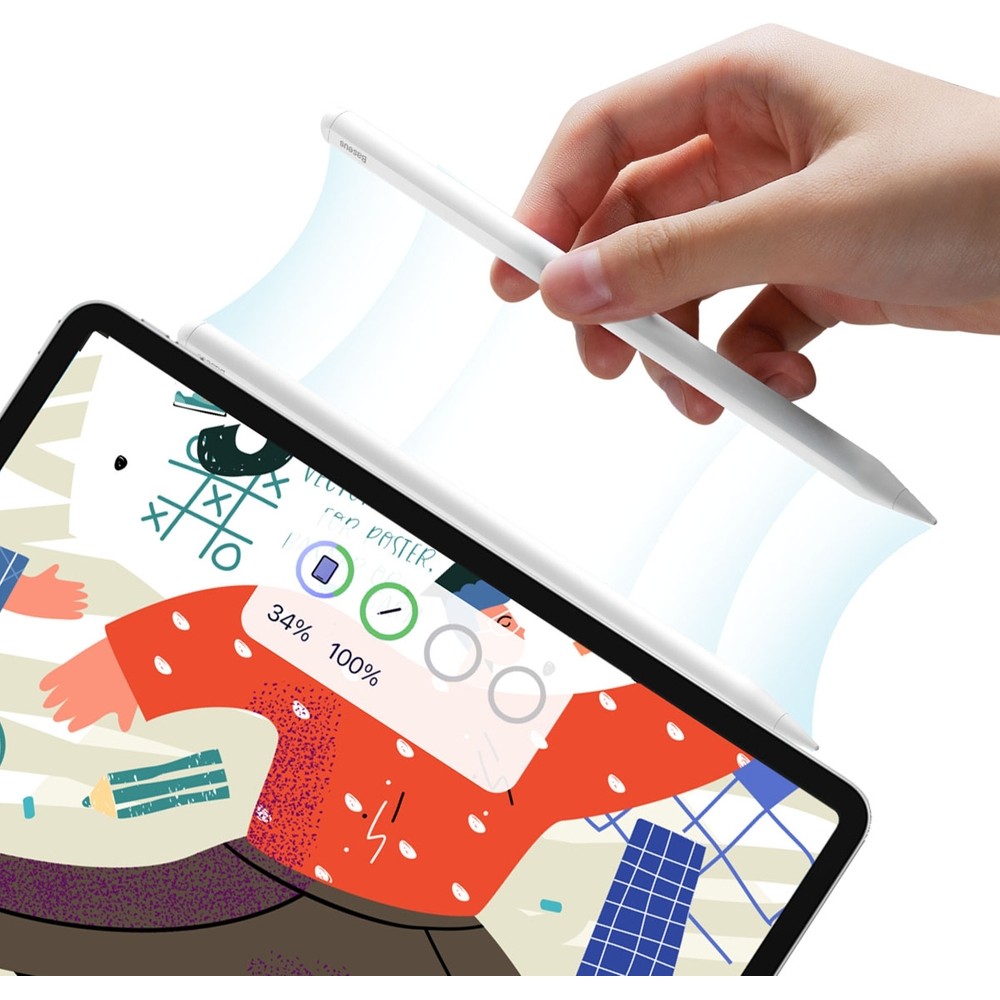 Baseus Smooth Writing 2 Serie - Magnetisches kabelloses Laden f&uuml;r Android und iOS - Wei&szlig;