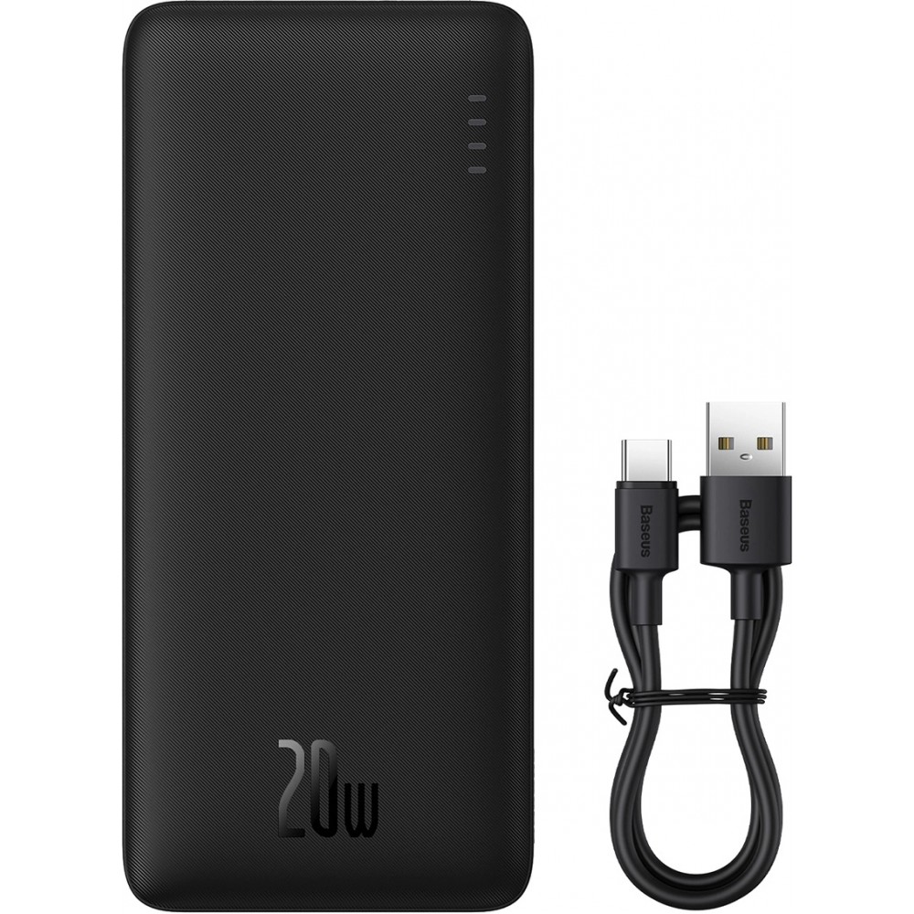 Powerbank batterie externe Baseus Airpow 20000mAh charge rapide 20W PD USB-A / USB-C - Noir