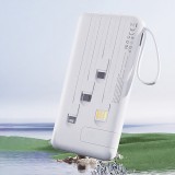 Dudao K11 Pro Powerbank 20000mAh Externe Batterie mit integrierten Kabeln - Weiss