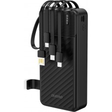 Batterie externe Dudao K11 Pro Powerbank 20000mAh avec c&acirc;bles int&eacute;gr&eacute;s - Noir
