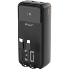 Batterie externe Dudao K15MAX 30000mAh PD 22.5W Power bank avec câbles intégrés - Noir