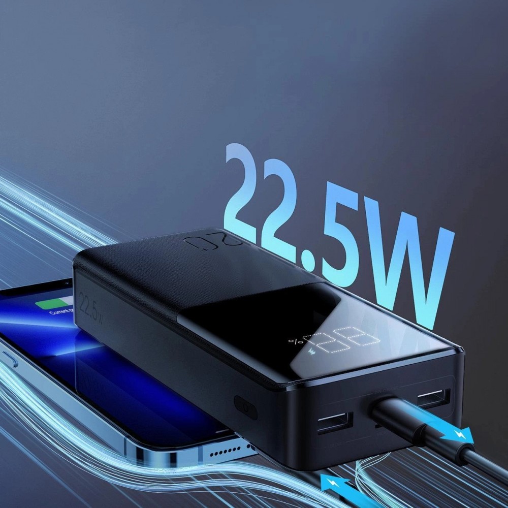 Batterie externe Powerbank Joyroom 20000mAh 22.5W PD QC3.0 AFC puissance rapide portable - Noir