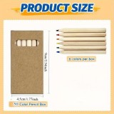 Boîte de 6 crayons arc-en-ciel, crayons de couleur compacts parfaits pour voyage et loisirs créatifs - Multicolore