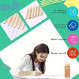 Boîte de 6 crayons arc-en-ciel, crayons de couleur compacts parfaits pour voyage et loisirs créatifs - Multicolore