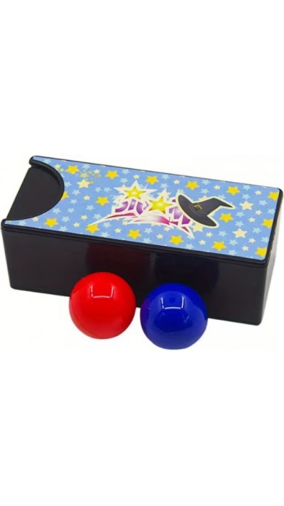 Bo&icirc;te de magie avec boules changeantes rouge/bleu accessoire classique d&rsquo;illusion pour magicien - Noir