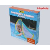 Bouée bébé sécurisée avec harnais et pare-soleil confort et protection UV - Bleu