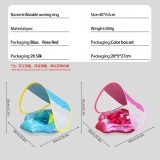 Bouée bébé sécurisée avec harnais et pare-soleil confort et protection UV - Rose