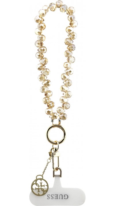 Bracelet chaîne Guess universel pour smartphone avec perles en forme de goutte - Or