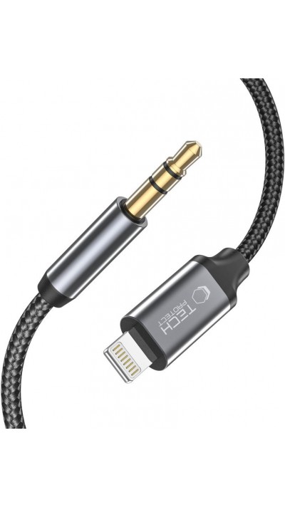 Câble audio Tech-Protect UltraBoost Lightning vers mini jack 3.5mm (1m) - Noir