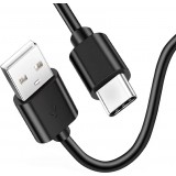 C&acirc;ble chargeur (15 cm) USB-C vers USB-A - Noir