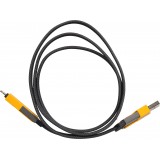 Câble convertible USB-A / USB-C vers Lightning / USB-C multifonction PD 27W, renfort textile et ultra résistant - Noir/orange