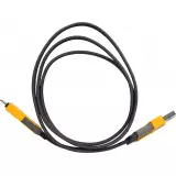 Câble convertible USB-A / USB-C vers Lightning / USB-C multifonction PD 27W, renfort textile et ultra résistant - Noir/orange