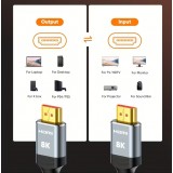 C&acirc;ble HDMI 2.1 Ultra haute vitesse 48Gbps 8K/60Hz 4K/120Hz HDMI m&acirc;le/m&acirc;le tress&eacute; (30cm) - Argent